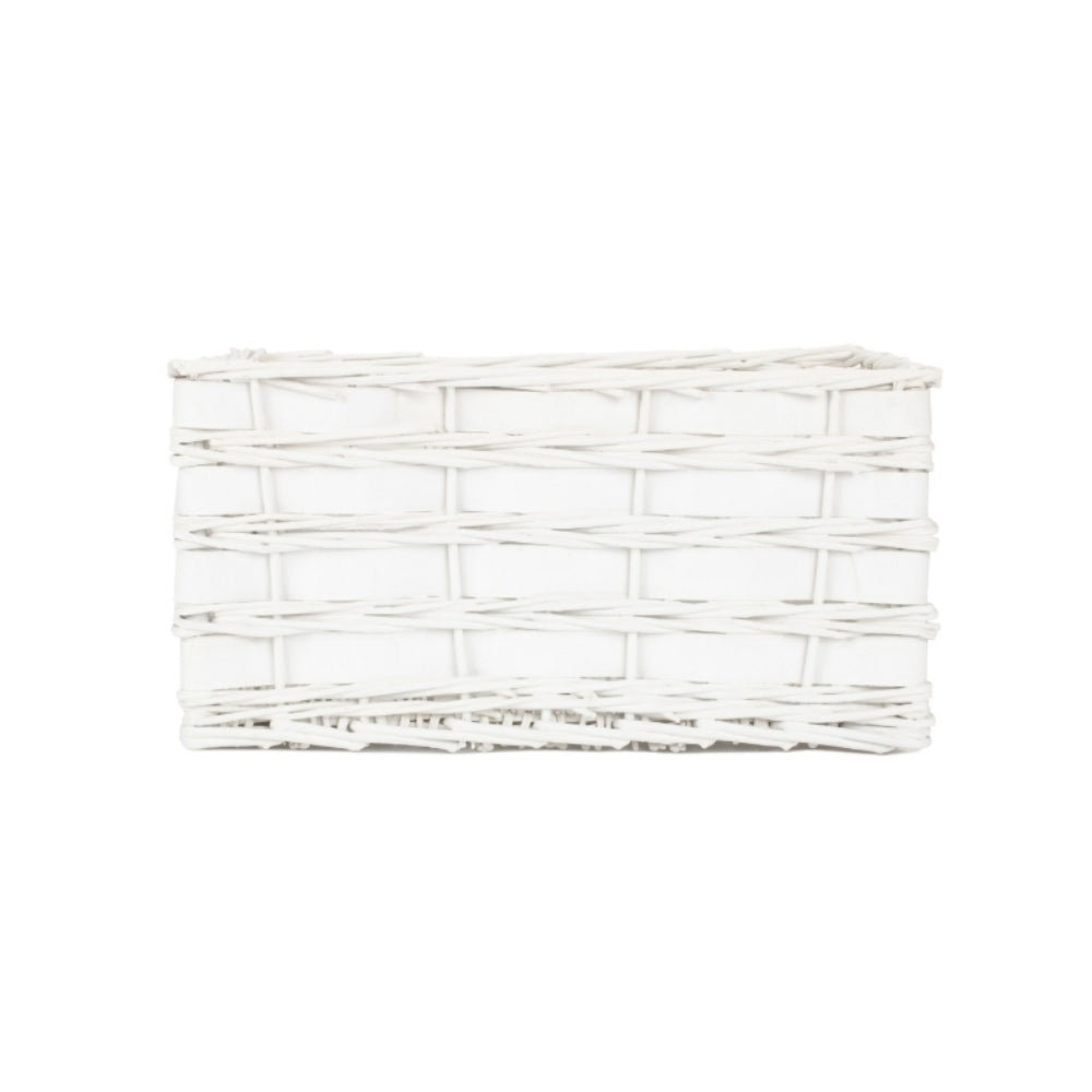 Wicker Unlined White Scandi Storage Basket | Extra Large | White