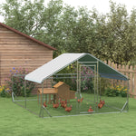 PawHut Pawhut Walk-in Chicken Run, Hen House, For Ducks, Rabbits W/ Water-resist Roof