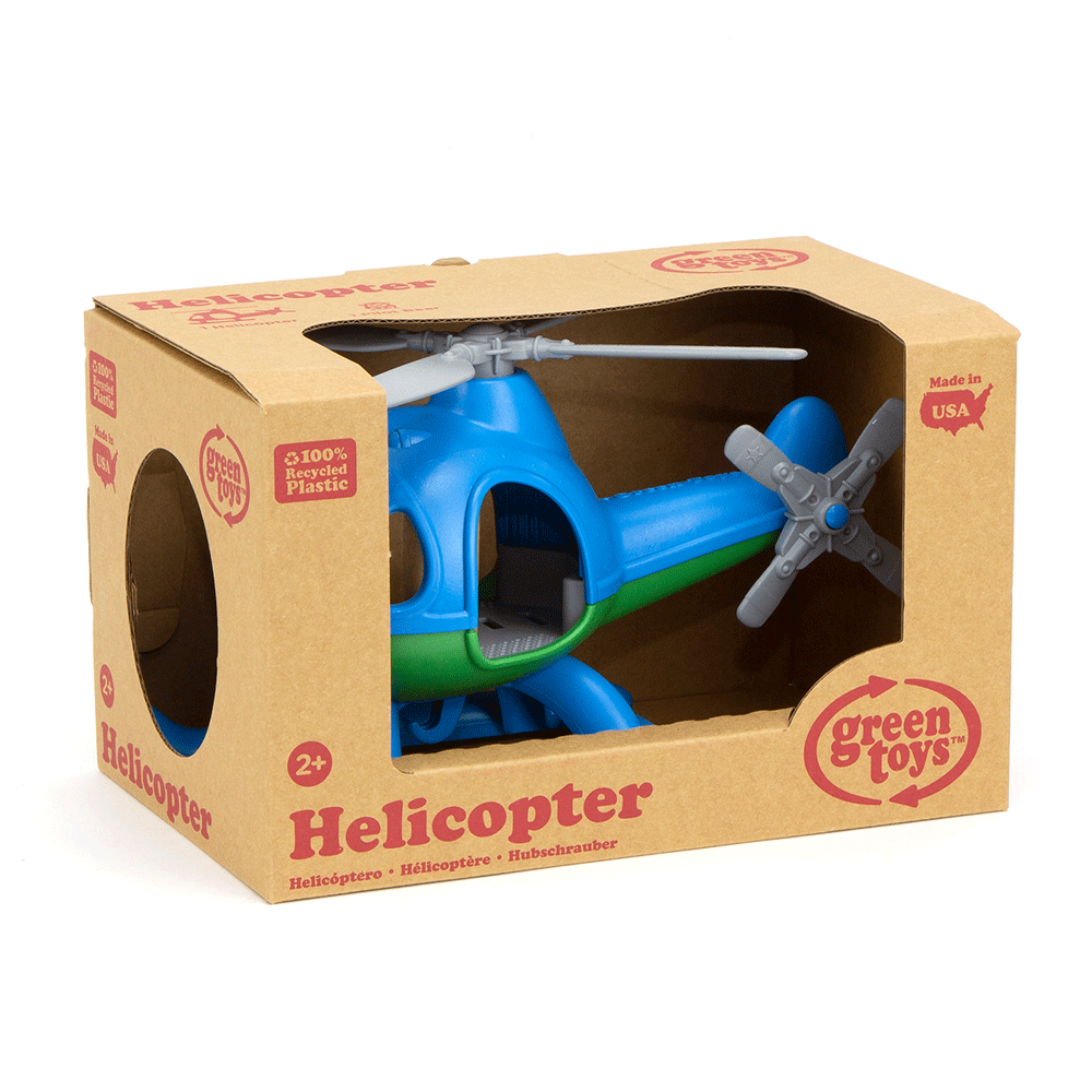 Blue Helicopter, Made From 100% Recycled Plastic
