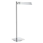 Polished Chrome Freestanding Double Towel Rail Square Base | Polished Chrome
