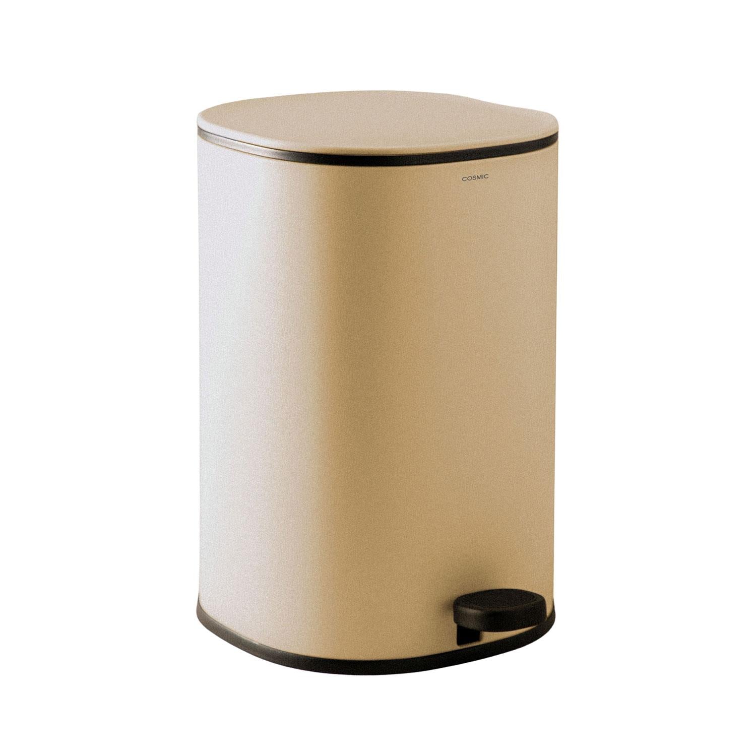 Bathroom Bin 5l Pedal Soft-close Bucket Pale Sand Essentials Collection