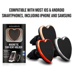 Universal Magnetic Heart Shaped Phone Car Mount With Firm Grip, Red