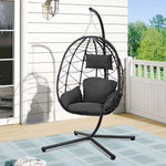 Hanging Chair With Stand And Padded Cushion