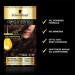 Oleo Intense 4-86 Ammonia Free Permanent Oil Chocolate Brown 3 Pack