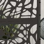 6.5ft Metal Privacy Screen W/ Stand, Twisted Lines
