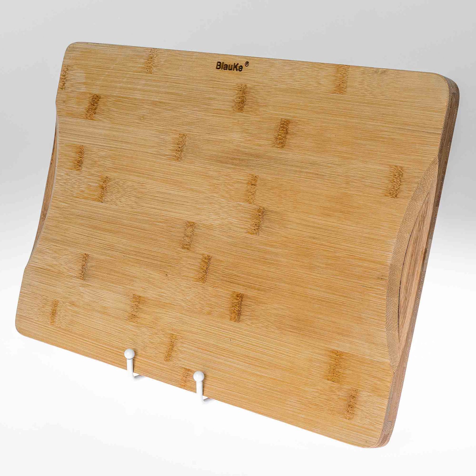 BlauKe Wood Cutting Board For Kitchen - 38x25cm Large Bamboo Cutting Board With Juice Groove And Handles - Wooden Chopping Board