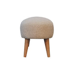Solid Wood Boucle Hallway Bench