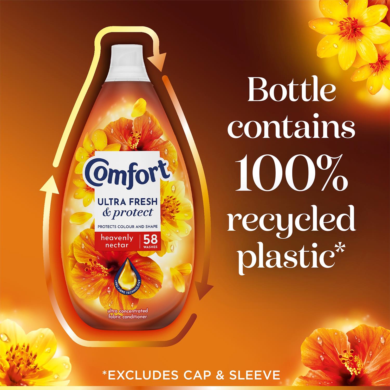 Ultra Fresh&protect Fabric Conditioner Heavenly Nectar, 348washes, 870ml