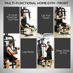 Multi Gym Workout Station With Sit Up Bench | Black