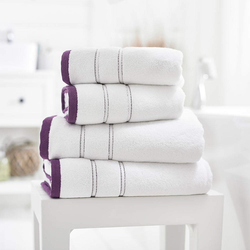 Delamere 100% Cotton Zero Twist Towels – Ultra-soft 600gsm Luxury | Hand Towel | Purple