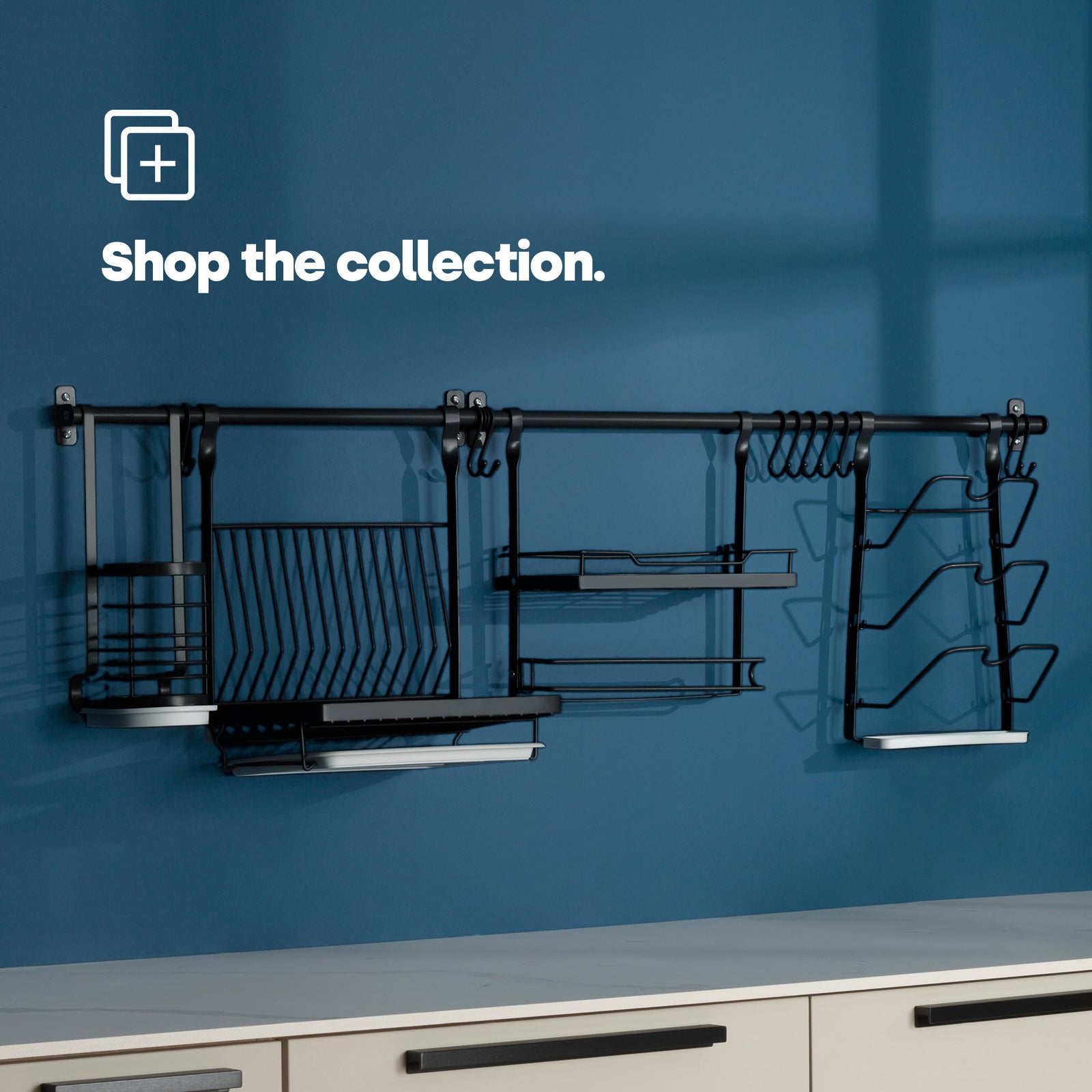 Saucepan Lid Rack - Black