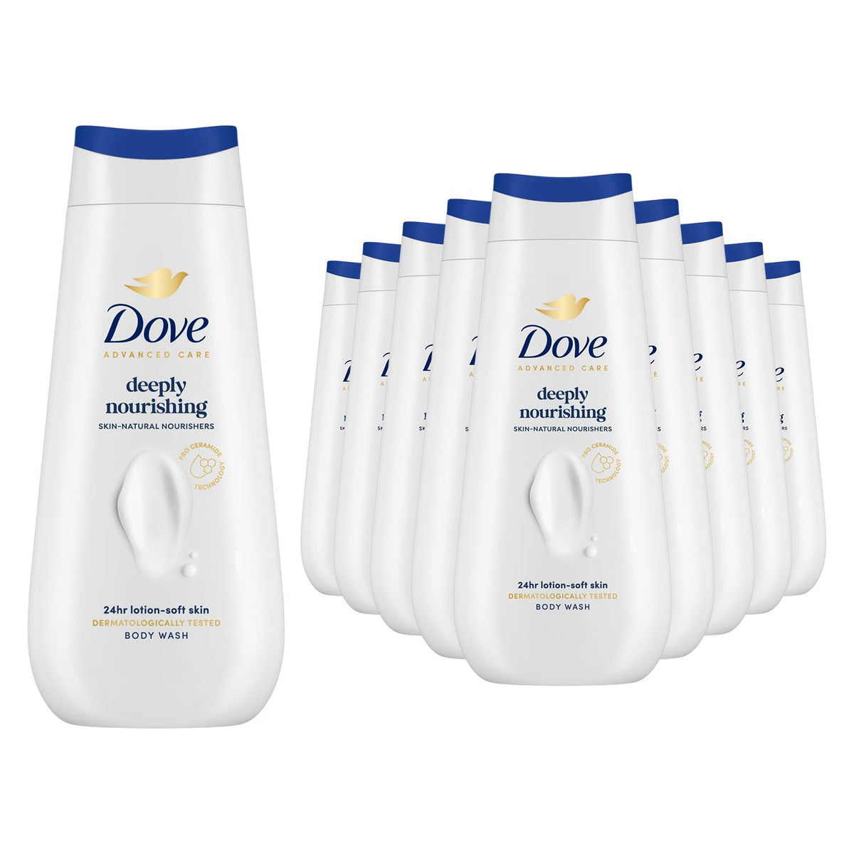 Advanced Care Deeply Nourishing Body Wash 24h Micromoisture, 10 Pack | Set of 10