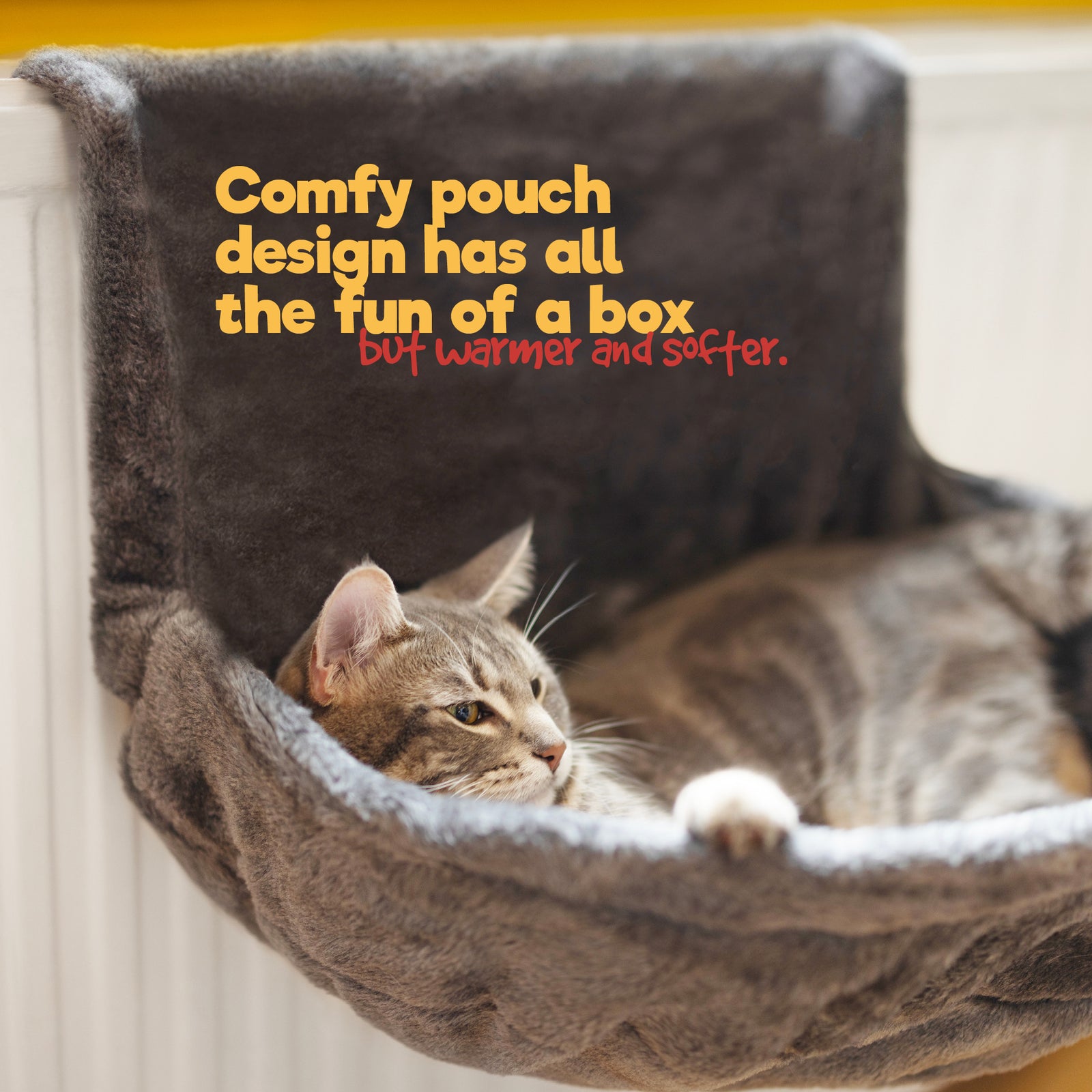 Petlicity Round Grey Radiator Cat Bed With Removable Washable Faux Fur Cover