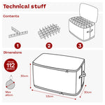 Christmas Ornament Storage Box With 112 Bauble Capacity | Grey