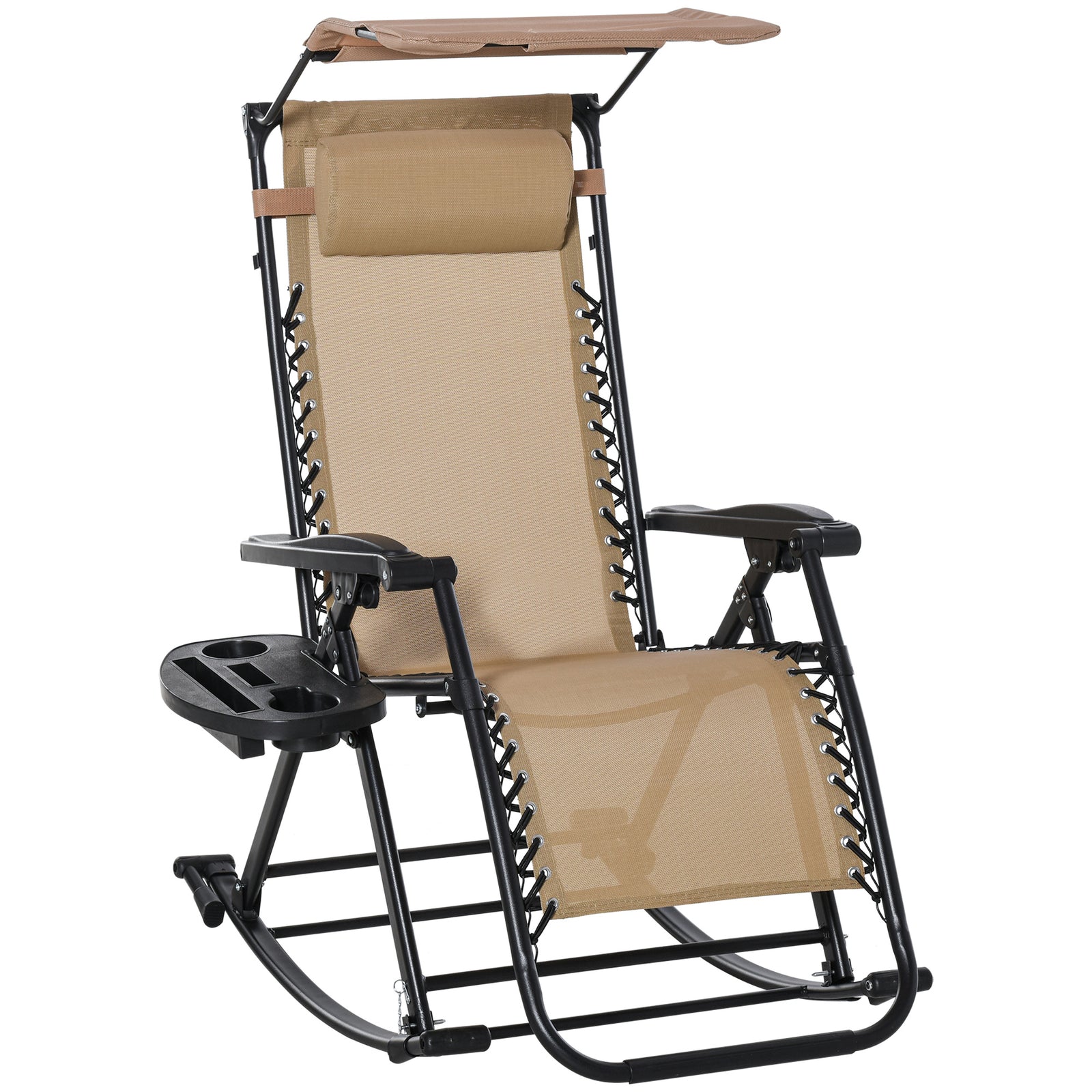 Folding Recliner Rocker Zero-gravity Seat | Beige