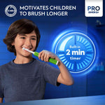 Pro Junior Electric Rechargeable Toothbrush For Kids Aged 6+, Green