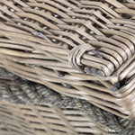 Wicker 58cm Unlined Antique Wash Storage Basket