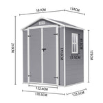 6x4.4ft Plastic Outdoor Garden Storage Shed