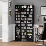 Cd Dvd Media Storage Shelves Display Shelf Racks Wooden | One Size | Black