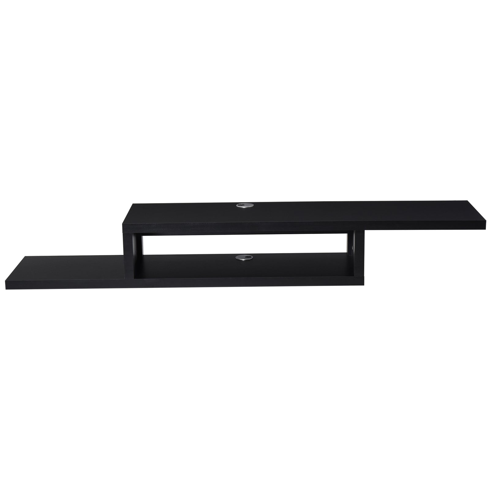Wall Mounted Media Console Floating Shelf | Black