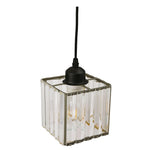 3-light Crystal Pendant Light Height Adjustable Rectangular Ceiling Chandelier | Black
