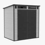 6 X 4ft Outdoor Garden Pent Roof Tool Storage Shed | Dark Grey