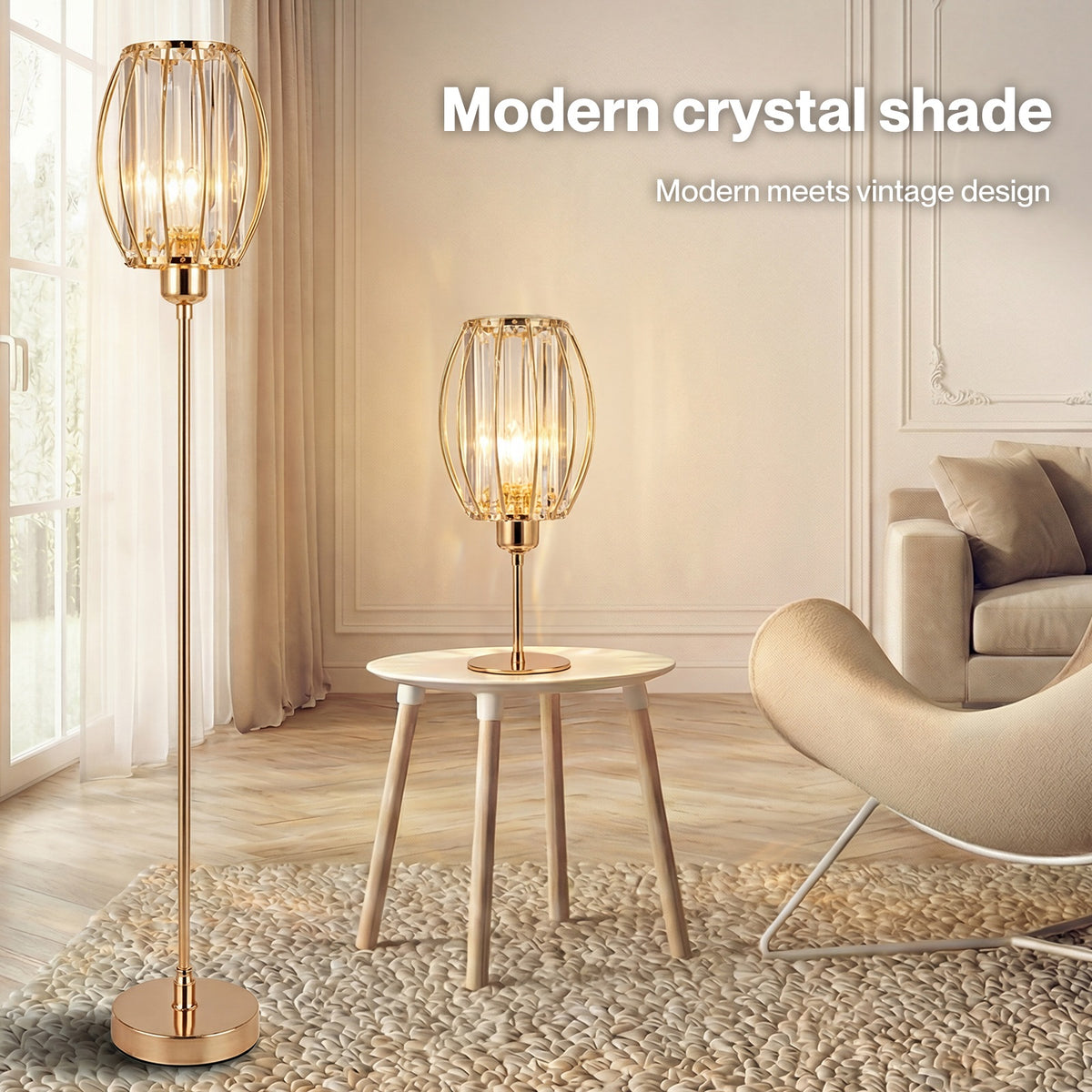 Emitto Crystal Ceiling Light Shade Pendant Lamp Shade Table Floor Lamps
