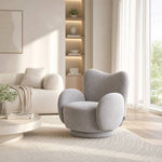Chenille Upholstered Swivel Chair Armchair