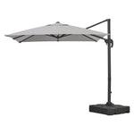 Outdoor Garden 2.5m Cantilever Parasol With Base | One Size | Light Grey