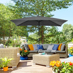 3x2m Patio Umbrella Canopy Tilt Crank | Black