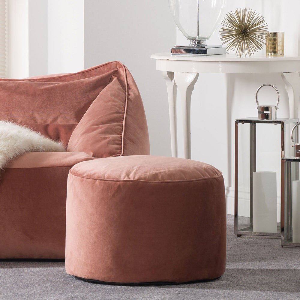 Milano Velvet Bean Bag Pouffe | Pink