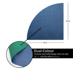 Reversible Shower Mat In Dual-colour- Quadrant Shower | 60cm x 60cm | Blue & Green