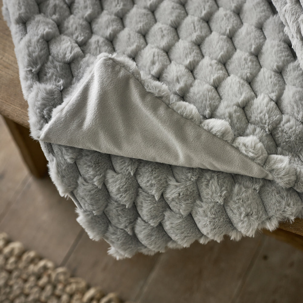 Northcombe Supersoft Faux Fur Throw | 130cm x 180cm | Gray