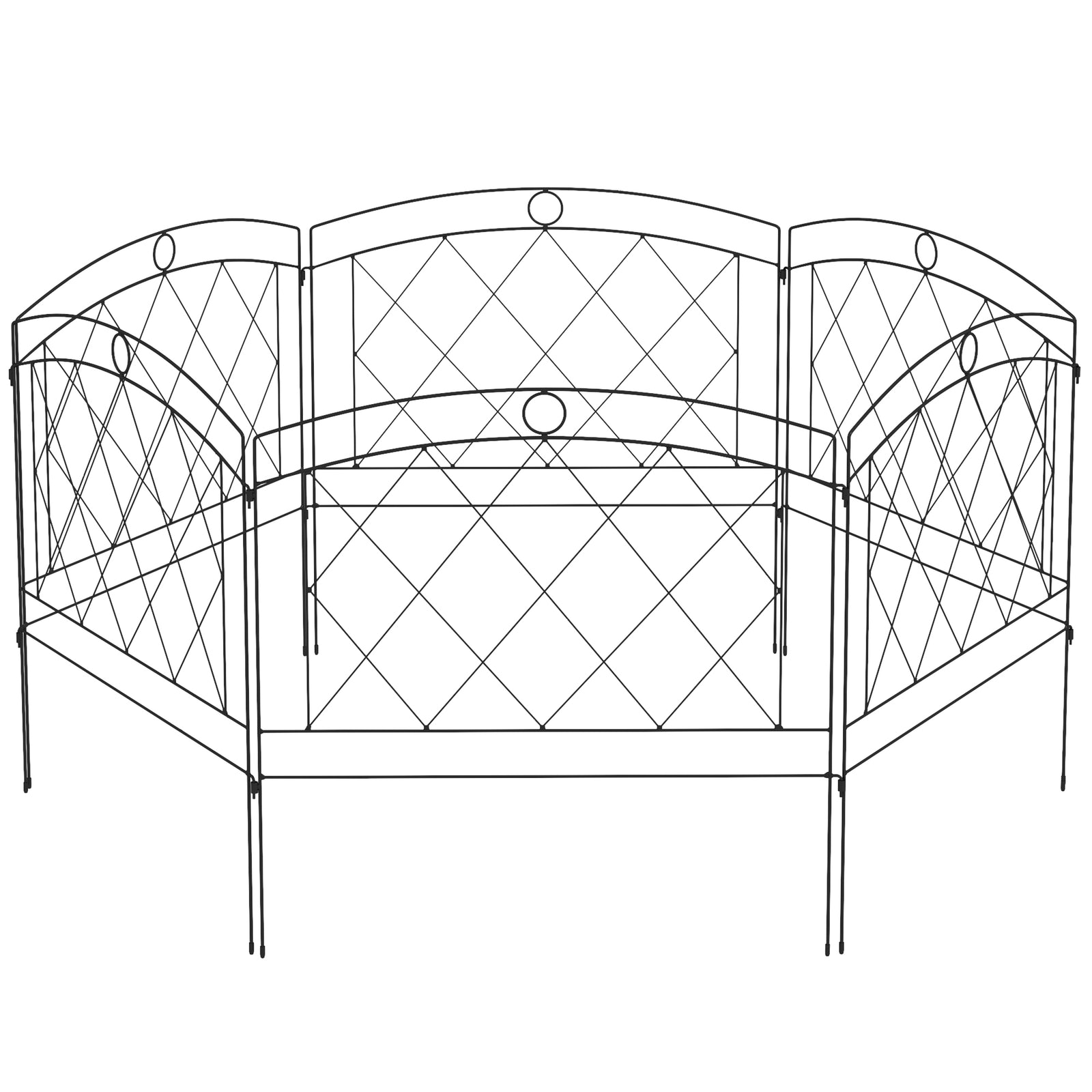 Fencing Panels 24in X 12ft Bed Border, Metal