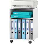 HOMCOM 2-tier Printer Stand With Storage And Wheels, White
