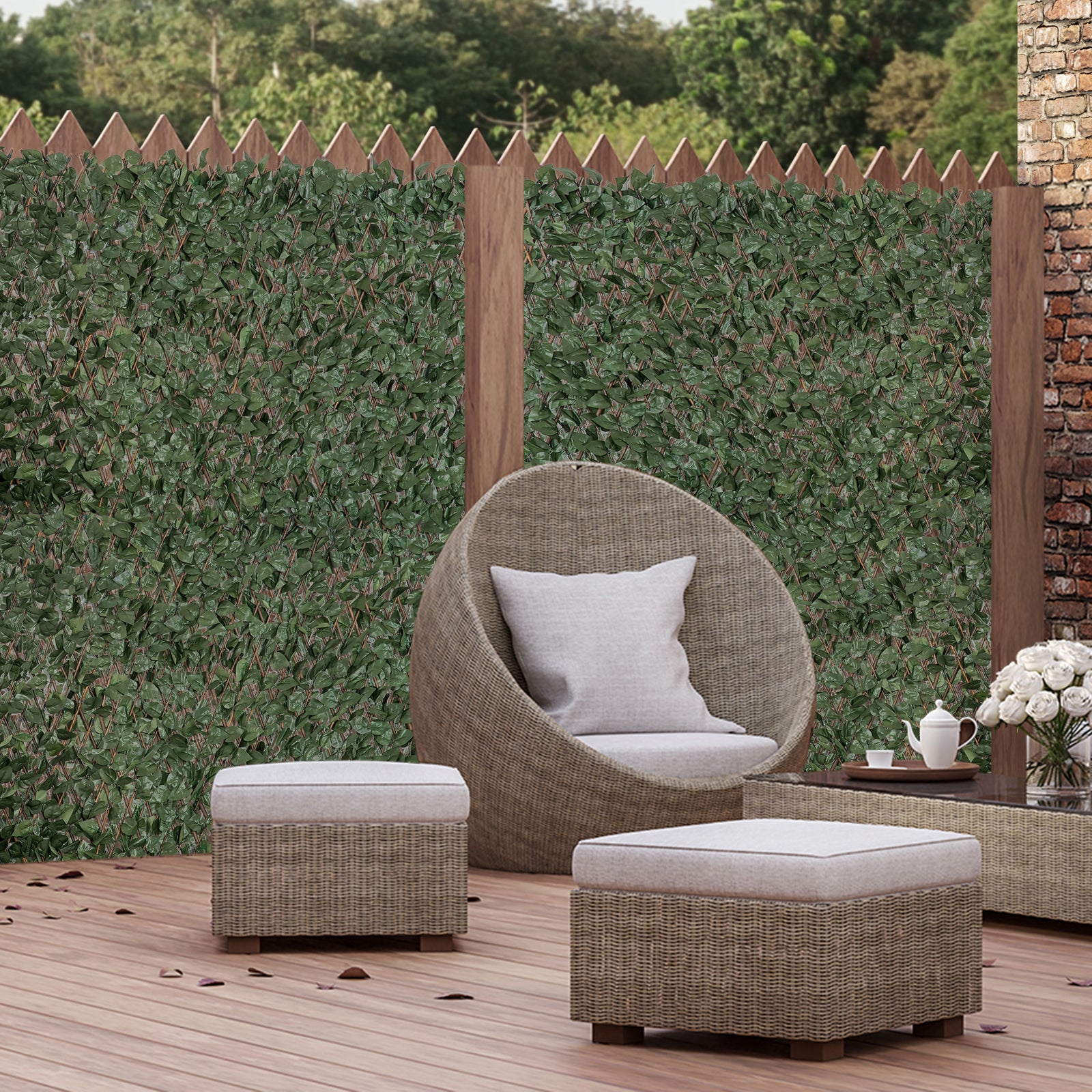 4pc Expandable Trellis Fence 2m X 1m