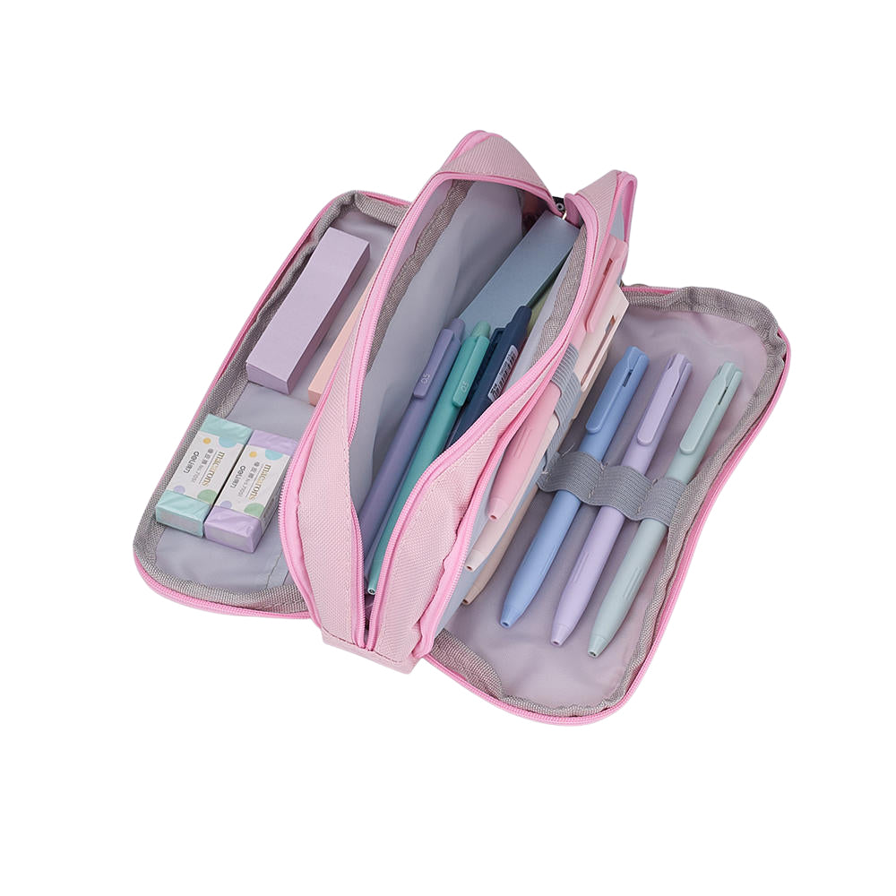 47pcs Stationery Set With Pencil Case | Pink
