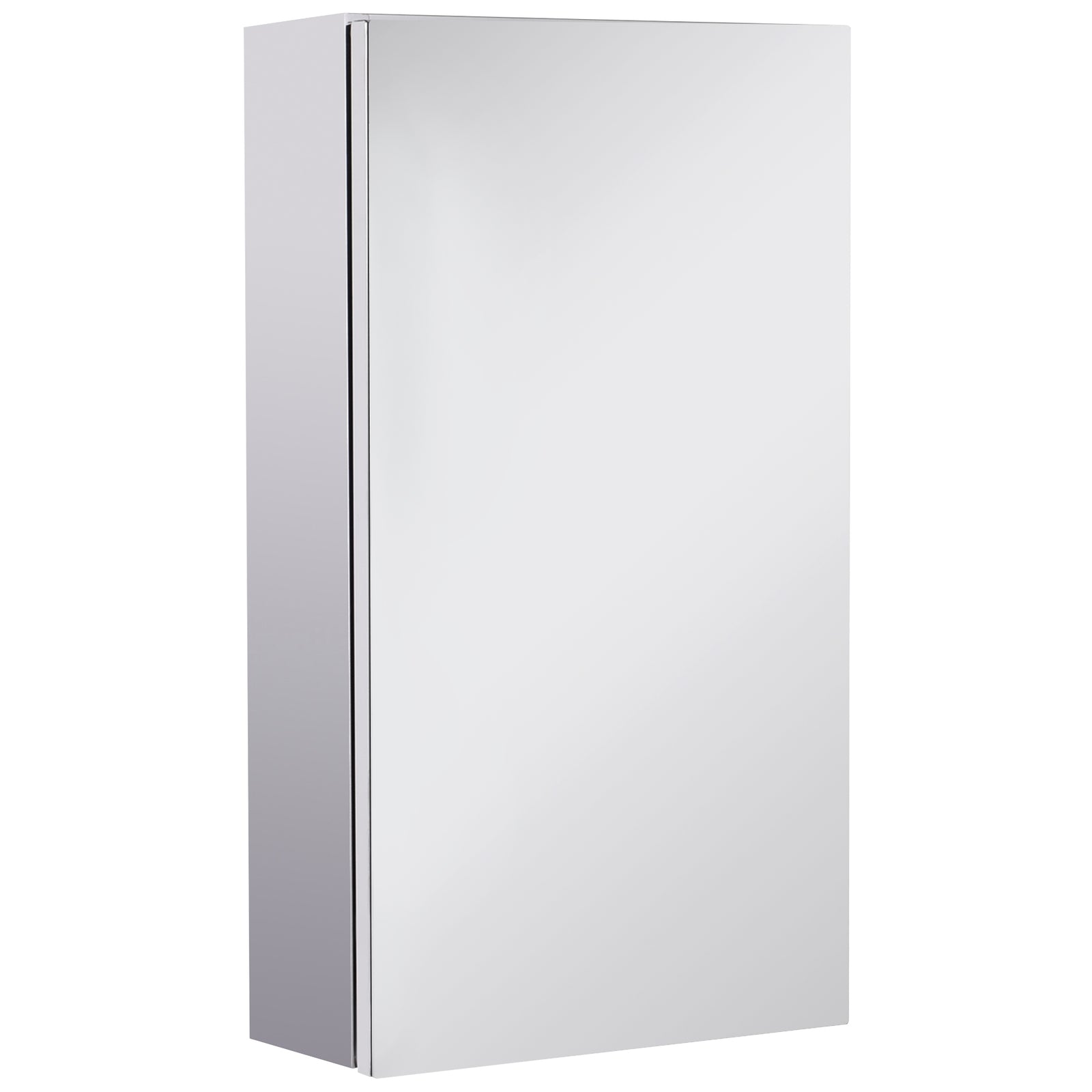 Wall Mounted Bathroom Mirror Glass Storage Stainless Steel
