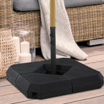 4pcs Fillable Parasol Base W/ Steel Cross Base