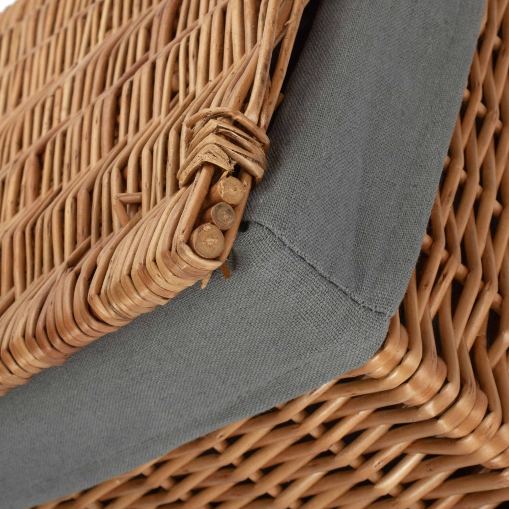Light Steamed Cotton Lined Storage Basket | Medium