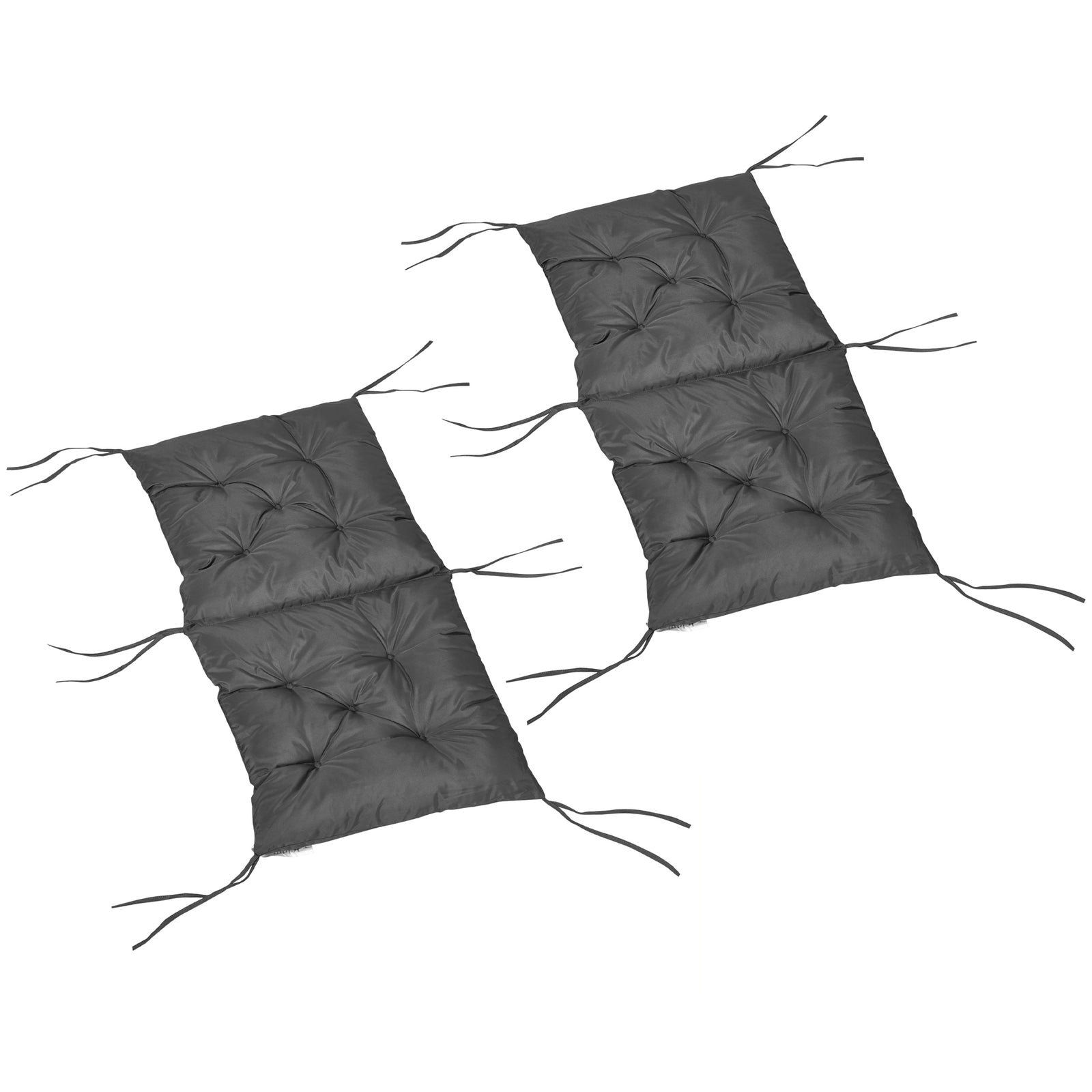 Set Of 2 Garden Chair Cushions Seat Pad For Outdoor Indoor