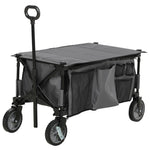 Folding Garden Trolley With Folding Board | Dark Gray