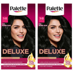 Deluxe Creme Colouration 1-0 Deep Natural Black Hair Dye, 2 Pack