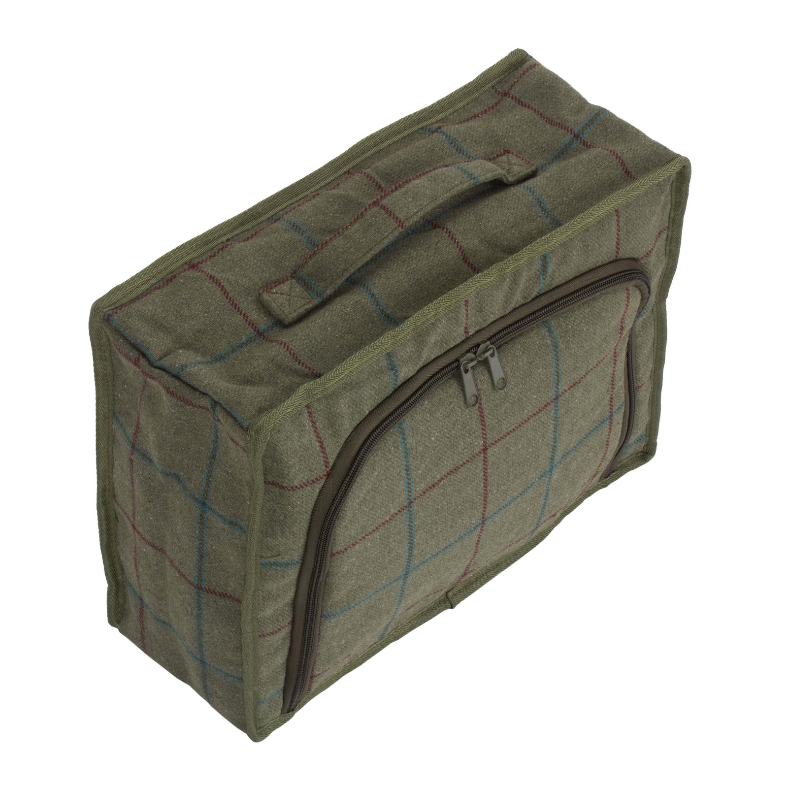 H092 Polyester Green Tweed Cooler Picnic Bag