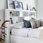 Arizona Wooden Bookcase Ottoman Storage Bed | King | White