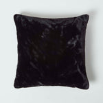 Soft Touch Faux Fur Filled Cushion | 45cm x 45cm | Black