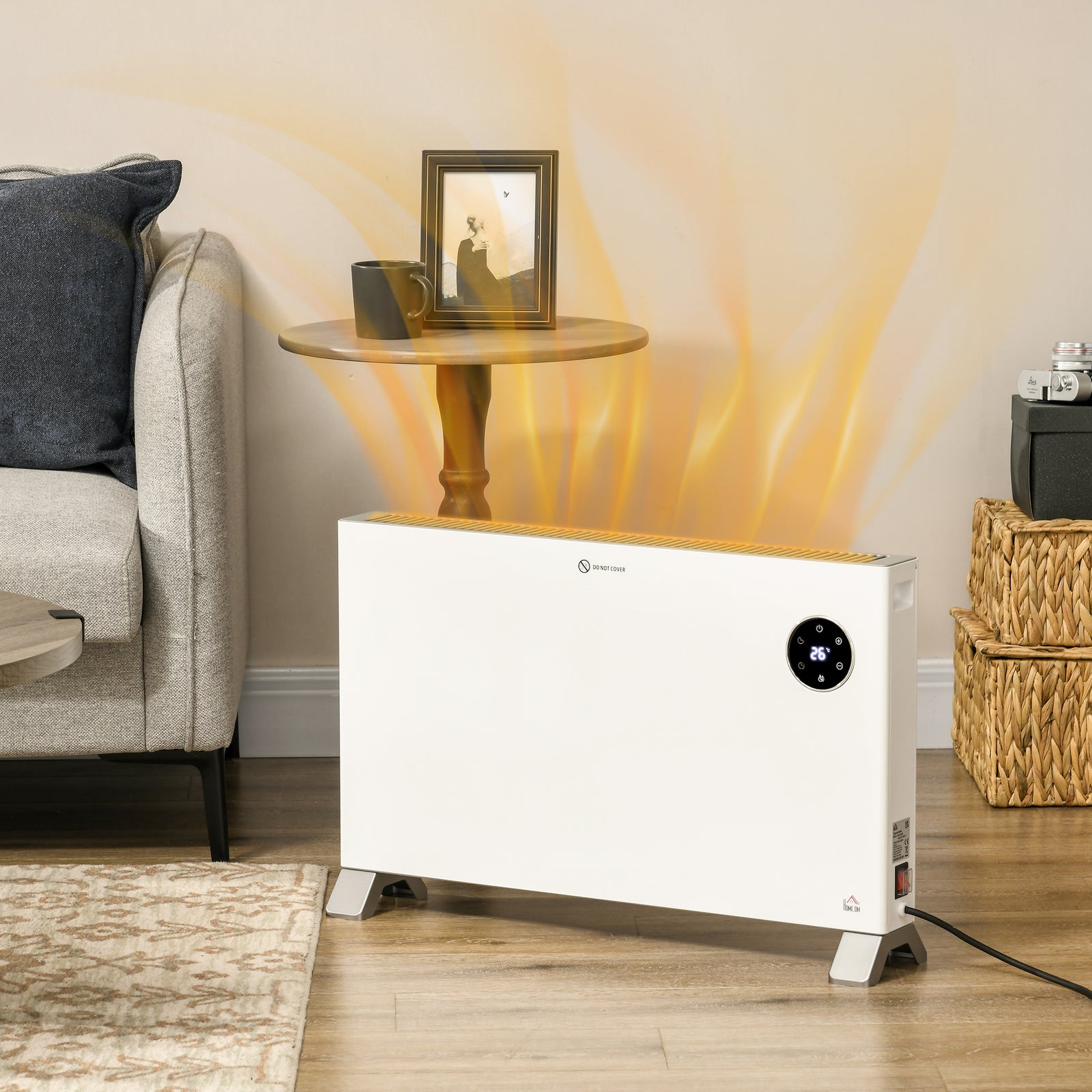 2000w Electric Convector Heater Freestanding Led Display
