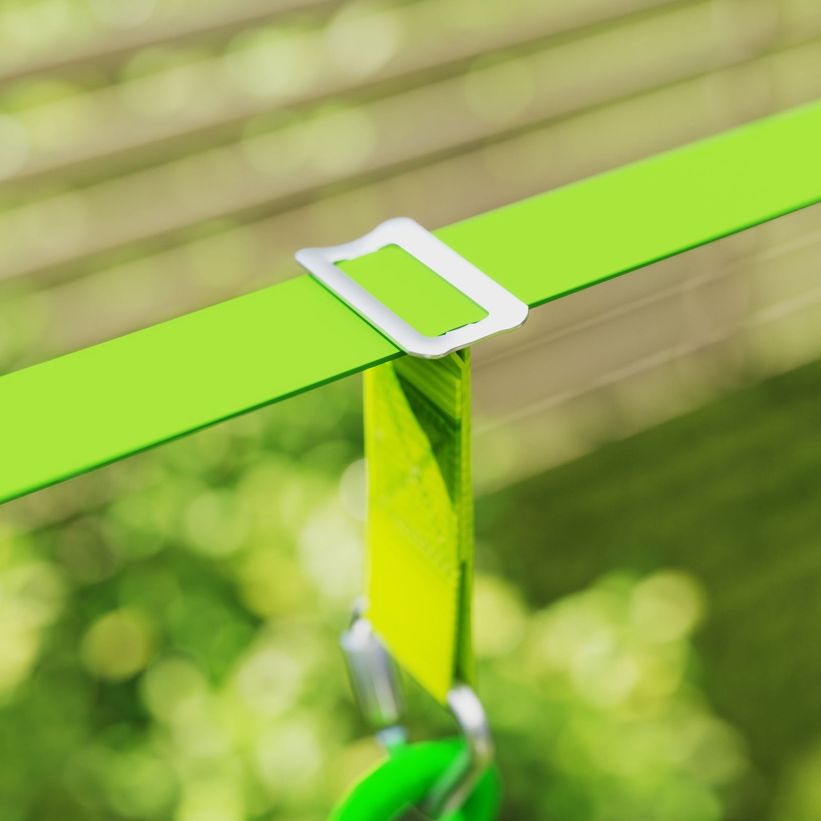 AIYAPLAY 32.8ft 10pcs Obstacle Course For Kids, Slackline Kit For Kids, Green