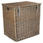Wicker Antique Wash Vintner Storage Picnic Basket | Large | Gray
