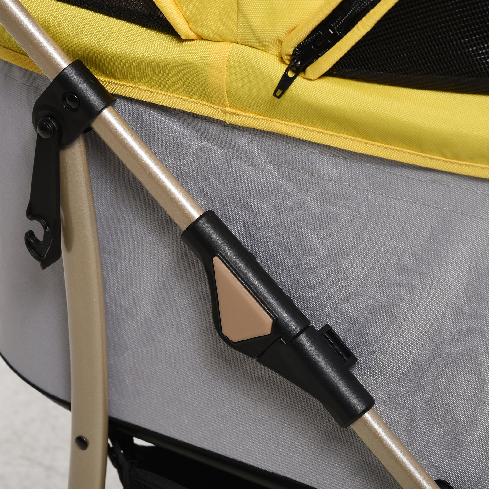 3 In 1 Pet Stroller, Detachable Dog Cat Travel Carriage | Yellow